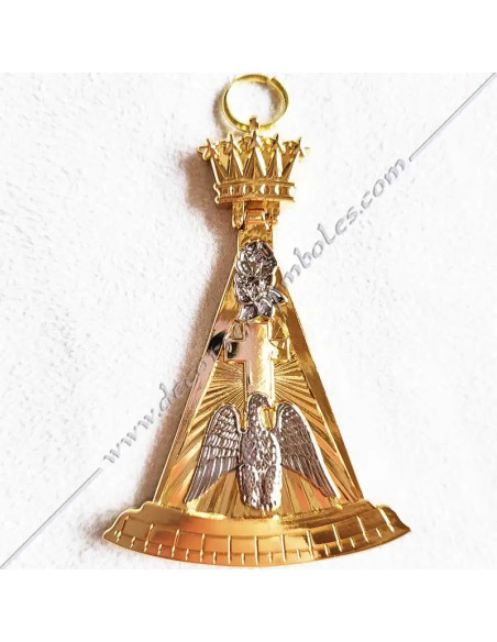 Articulated maconic jewel Prince Pink-Cross 4th Order of French Rite