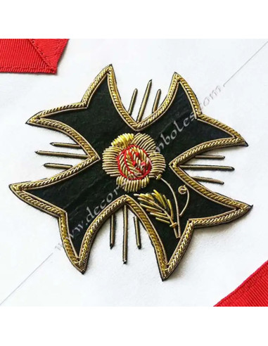 HRA324-18th-aprons-aasr-masonic-rose-knights-crosses-chapiters-patted-lodges-fm-decorations-tools