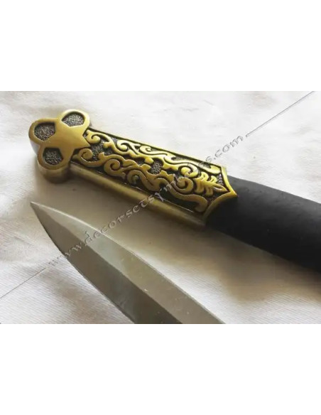 DFM010-dagues-poignards-epees-maconniques-droites-treflees-1er-ordre-rite-fm-francais-cadeaux-boutiques