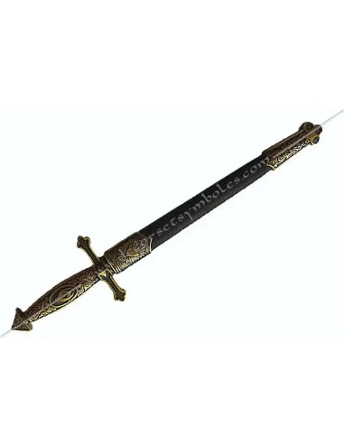 DFM010-dagues-poignards-epees-maconniques-droites-treflees-1er-ordre-rite-francais-fm-cadeaux-boutiques