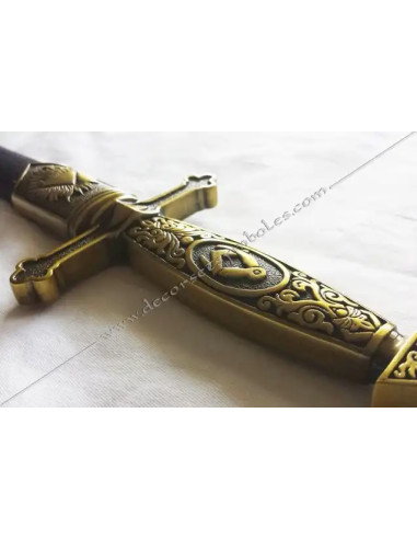 DFM010-dagger-stabbing-sword-masonic-straight-trefoil-1st-order-french-rite-gift-fm-shops