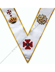 HRA105-sautoirs-cordons-maconniques-blancs-32e-degre-reaa-sublimes-princes-royal-secrets-boutiques-decors-heptagones-fm