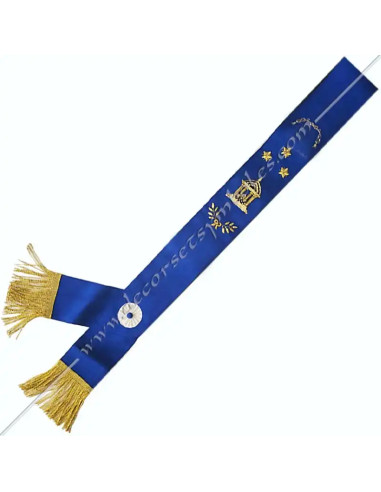 Masonic sash of Master of Operative rite Salomon or OITAR with temple