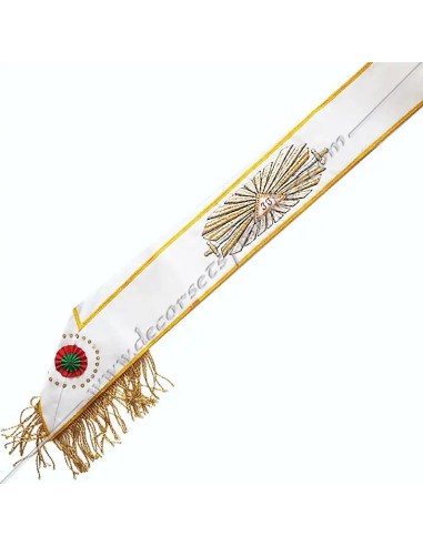 HRA031-ribons-masonic-sashes-aasr-33rd-sovereigns-greats-inspectors-consistories-general-white-fm