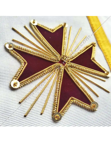 HRA114-collars-sashes-ribbons--masonic-31st-degrees-aasr-greats-fm-inspectors-inquisitors-white-shops-gifts