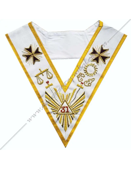 HRA114-collars-sashes-ribbons--masonic-31st-degrees-aasr-greats-inspectors-inquisitors-white-shops-gifts-fm