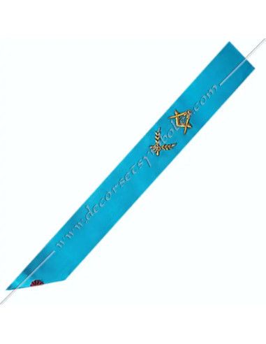 BRF004B-sahes-harnesses-masters-ribbons-scarfs-masonic-masters-rites-french-groussier-square-compass-acacia-fm