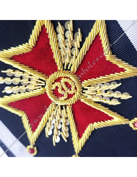 HRA016CKS-cordons-echarpes-cks-reaa-degres-kaddoshs-30e-chevaliers-kadosch-aeropages-fm-aigles-cranes-drapeaux