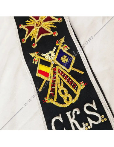 HRA016CKS-cordons-echarpes-cks-reaa-degres-kaddoshs-30e-chevaliers-kadosch-fm-aeropages-aigles-cranes-drapeaux