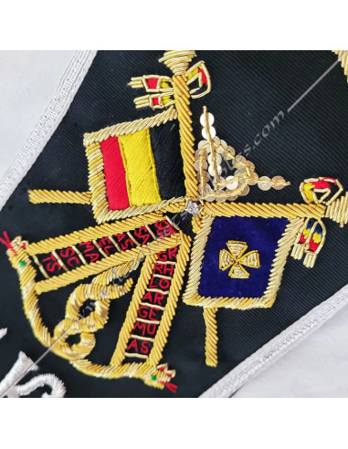 Echarpe ou cordon maconnique CKS Chevalier Kadosch 30e degre REAA