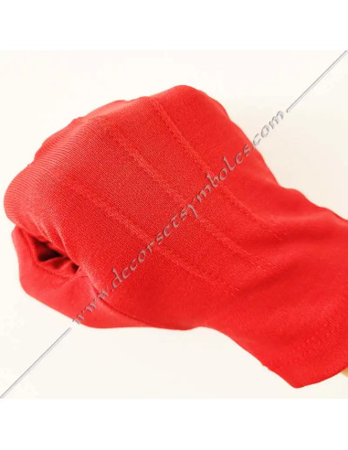 GCB110-gloves-cottons-lycras-masonic-red-18th-degrees-aasr-accessories-3-fm-ribs-seams-articles