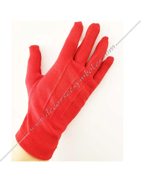 GCB110-gloves-cottons-lycras-masonic-red-18th-degrees-aasr-accessories-3-ribs-seams-articles-fm