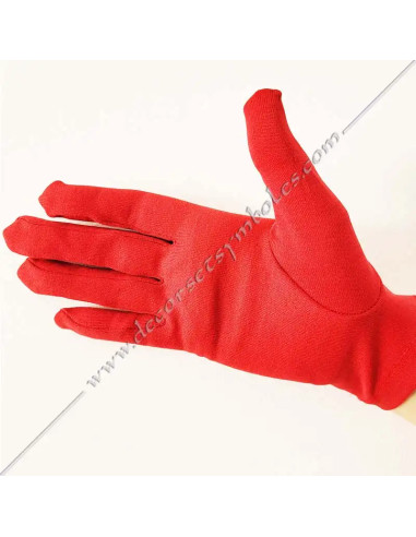 GCB110-gloves-cottons-lycras-masonic-red-18th-degrees-aasr-accessories-3-ribs-seams-fm-articles