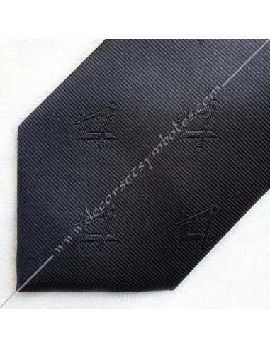 CVT010-cravates-noires-maconniques-equerres-compas-noirs-accessoires-cadeaux-articles-fm-boutiques