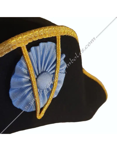 CHA007-supples-masonic-tricorns-mesa-foldable-rer-felt-wool-black-decorations-masters-rectified-fm-rite