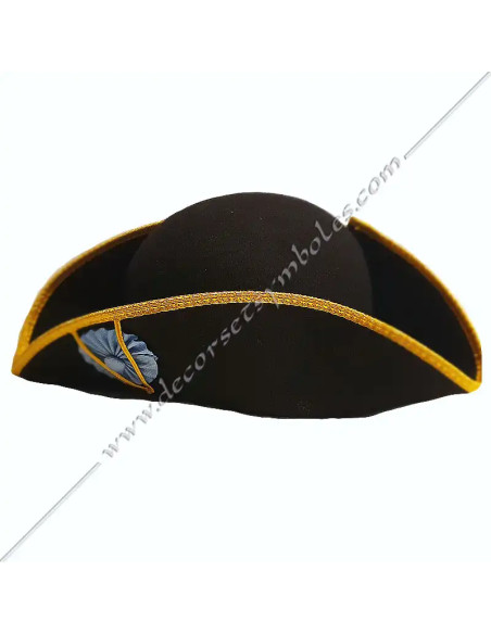 CHA007-supples-masonic-tricorns-mesa-foldable-rer-felt-wool-black-decorations-masters-rectified-rite-fm