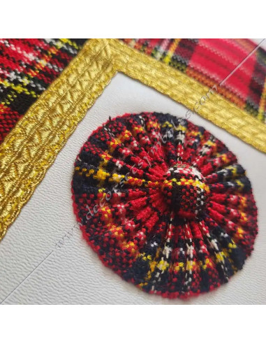 RSE010-tabliers-maitres-standards-ecosses-maconniques-tartans-royal-stuart-fm-pampilles-or-rosettes