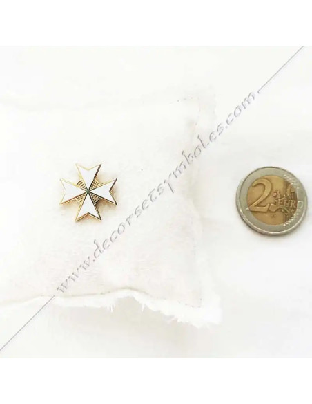 PIN014-croix-malte-blanc-pins-epinglettes-maconniques-cadeaux-30e-degres-reaa-chevaliers-fm-kadosh