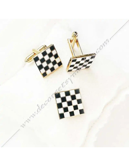 PAR015-parures-ensembles-sets-maconniques-paves-mosaiques-damiers-cadeaux-souvenirs-boutique-fm