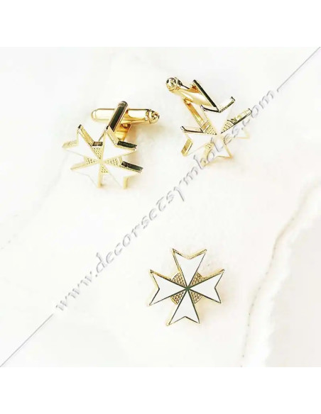 PAR014-sets-packs-cross-maltese-malta-pins-buttons-manchettes-masonic-gifts-accessories-shops-fm