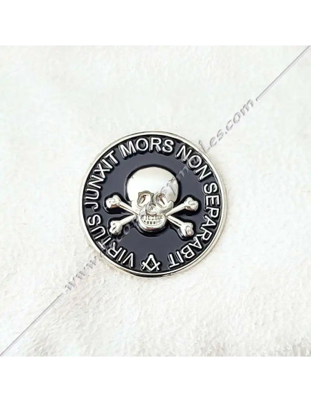 PIN029-pins-epinglettes-maconniques-virtus-junxit-mors-non-separabit-14e-degres-reaa-cadeaux-cranes-fm