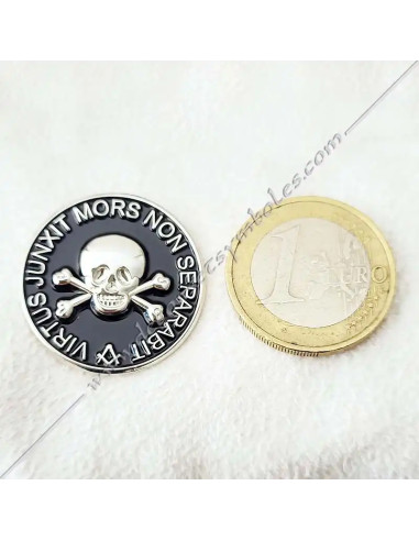 PIN029-pins-epinglettes-maconniques-virtus-junxit-mors-non-separabit-14e-degres-reaa-cadeaux-fm-cranes