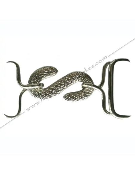 ACC043-boucles-fermoirs-ceintures-maconniques-tabliers-argents-attaches-serpents-crochets
