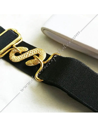ACC041-extensions-rallonges-ceintures-elastiques-maconniques-noires-blancs-fermoirs-serpents-or-fm-argent