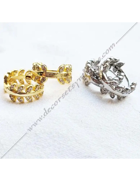 MSC200-masonic-acacia-gold-silver-open-earrings-gift-souvenirs-accessories-decorations-shops-fm