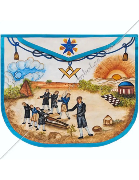 TPE010B-masonic-hand-painted-historical-french-groussier-mozart-personalized-gift-aprons-shops-fm