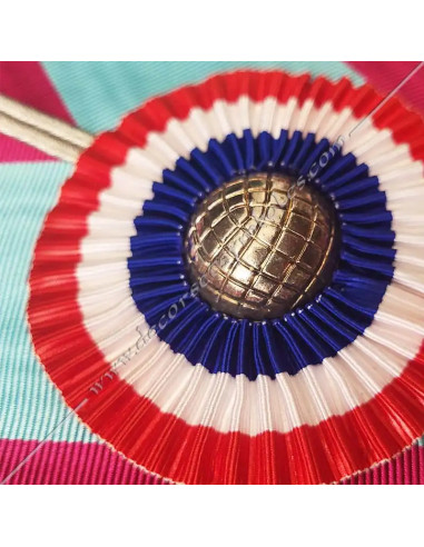 LAM010-collars-sashes-ribbons-masonic-masonry-the-mark-tricolour-rosettes-fm-decorations-shops