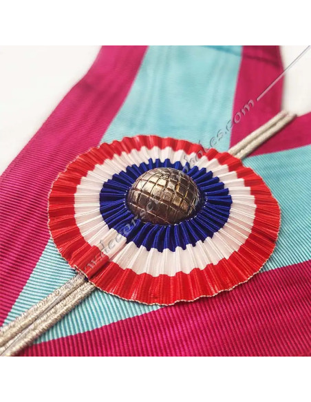 LAM010-collars-sashes-ribbons-masonic-masonry-the-mark-tricolour-rosettes-decorations-fm-shops