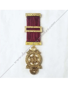 MAR012-medailles-bijoux-maconniques-principals-arches-royales-rubans-cramoisi-cadeaux-accessoires-fm