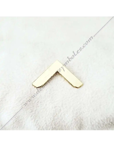Pin's ou epinglette maconnique equerre venerable or