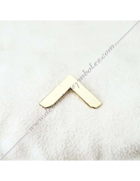 Pin's ou epinglette maconnique equerre venerable or