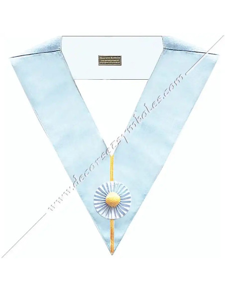 Masonic collar or sash RER Officer with shell and gold piping