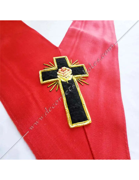 HRA131-collars-sashes-ribbons-masonic-18th-degrees-aasr-knights-rose-cross-chapters-fm-decorations