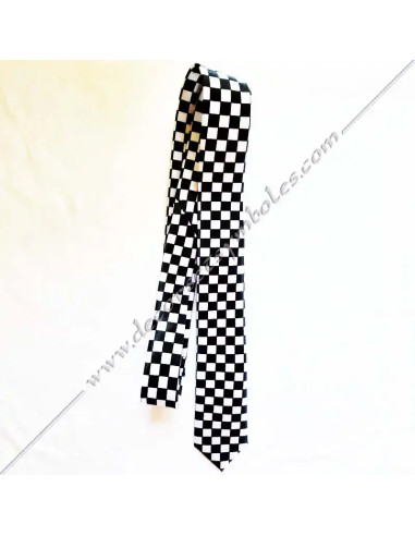 CVT060-cravates-damiers-maconniques-paves-mosaiques-carres-noirs-blancs-cadeaux-decors-fm