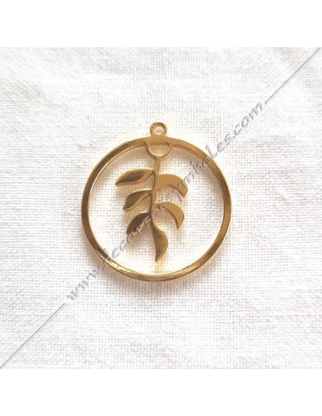 MSC340-pendants-masonic-branches-acacia-gold-gifts-collar-decorations-fm