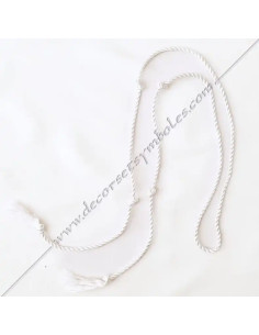 MAR011-white-martinist-martinist-masonic-cords-strings-ropes-knots-decorations-symbols-fm