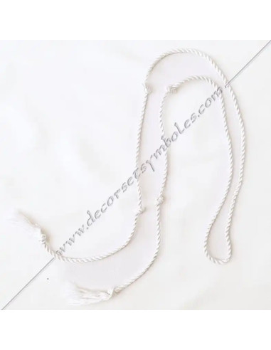 MAR011-white-martinist-martinist-masonic-cords-strings-ropes-knots-decorations-symbols-fm