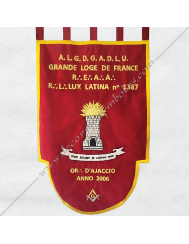 BAN140-masonic-banners-lodges-lux-latina-ajaccio-gldf-masonic-decorations-symbols-fm