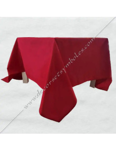 Red Masonic tablecloth for the officers’ and the Most Wise’s tables