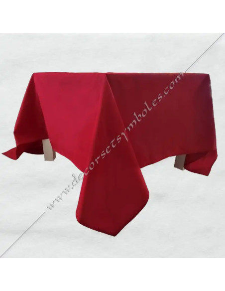 Red Masonic tablecloth for the officers’ and the Most Wise’s tables