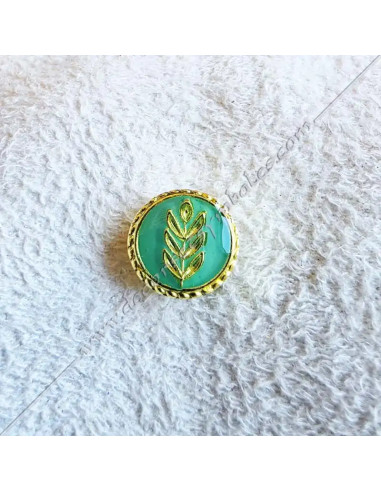 PIN031-pins-masonic-acacia-gree-resin-decorations-symbols-gift-masters-accessories-jewels-fm