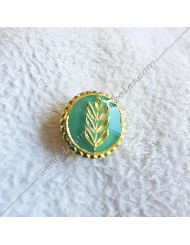 PIN031-pins-masonic-acacia-gree-resin-decorations-symbols-gift-masters-accessories-fm-jewels