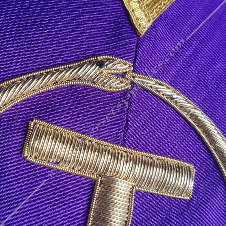 Tablier maconnique de compagnon en simili cuir. Decors franc-maconnerie, gants, accessoires, cadeaux, fm, coiffes