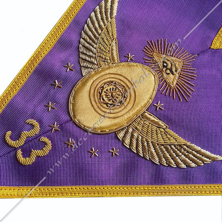 Tablier maconnique de compagnon en simili cuir. Decors franc-maconnerie, gants, accessoires, cadeaux, fm, coiffes