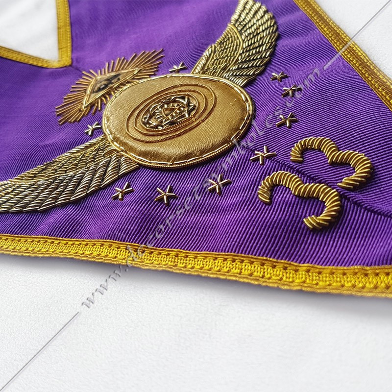 Tablier maconnique de compagnon en simili cuir. Decors franc-maconnerie, gants, accessoires, cadeaux, fm, coiffes