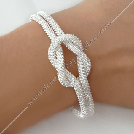 MSC260- bracelet-jonc-manchette-lac-amour-argent-swarovski-bijoux-fantaisie-cadeaux-maconniques-femmes-decors-symboles-fm